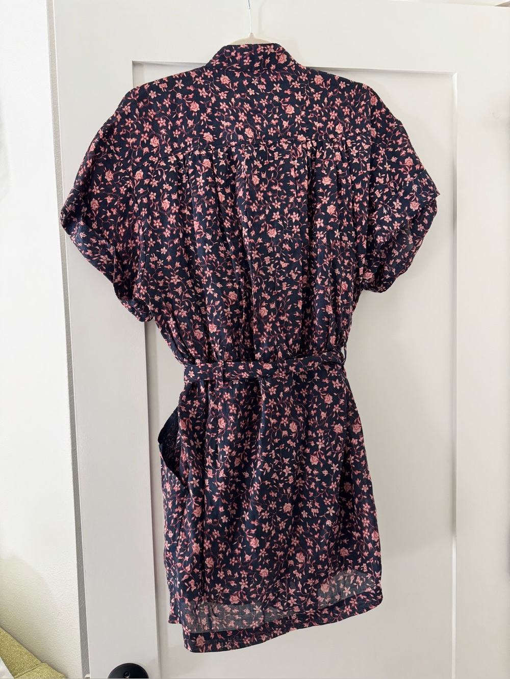 FRAME Denim Floral Belted Mini Dress Size S - Picture 6 of 10